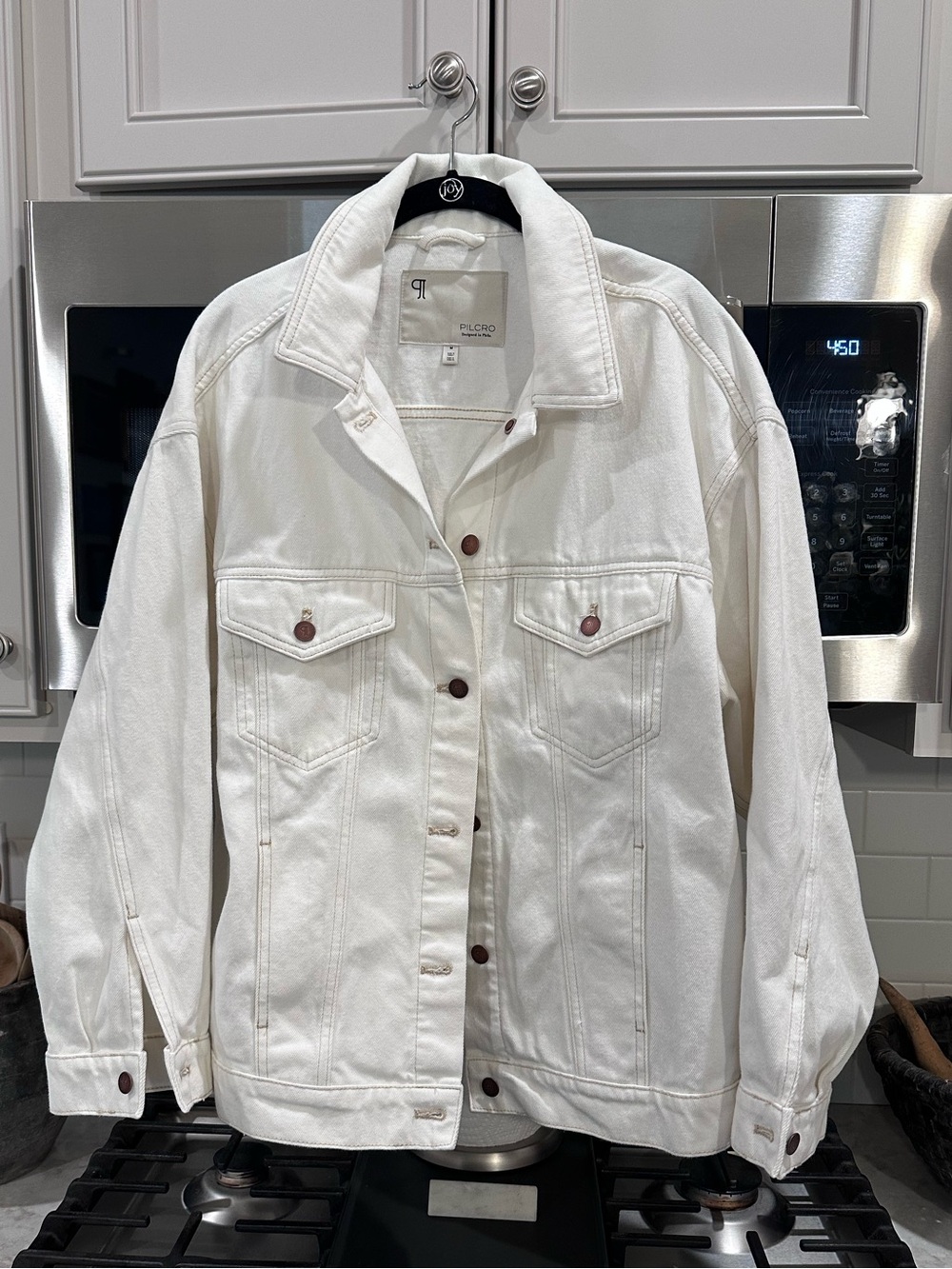 Pilcro  Weston Ivory boyfriend denim jacket